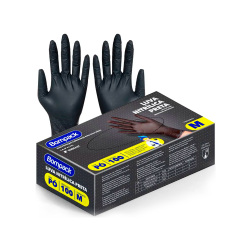 Luva Nitrílica M Bompack Sem Pó Preta