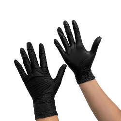 Luva Nitrílica Preta G sem Pó Nobre CA 44567 Proteção Química Inorgânica 100 unidades