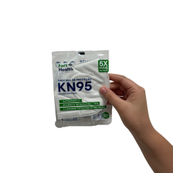 Máscara Descartável KN95 Branca Fort Flex 20 unidades