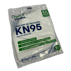 Máscara Descartável KN95 Branca Fort Flex 20 unidades