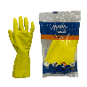 Luva de Látex Amarela M Forrada Mucambo CA 40969 Proteção Química e Mecânica