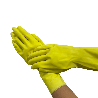 Luva de Látex Amarela M Forrada Mucambo CA 40969 Proteção Química e Mecânica