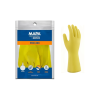 Luva de Látex Amarela P Forrada Mucambo CA 40969 Proteção Química e Mecânica