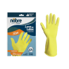 Luva de Látex Amarela G Anatômica Nobre CA 41780 Proteção Química e Mecânica