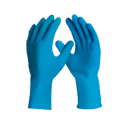 Luva de Látex Silver Grip Azul G Danny CA 40730 Proteção Contra Agentes Mecânicos e Químicos