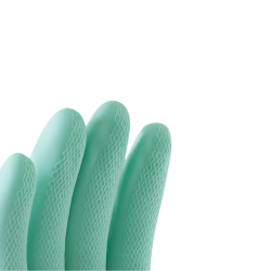 Luva de Látex Verde G Forrada Mucambo CA 2429 Proteção Química e Mecânica