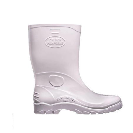 Bota de PVC com Forro branca Cano Médio 42 Calfor Stivatto Max