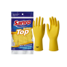 Luva de Látex Amarela M Sanro Top CA 40044 Proteção Química e Mecânica