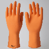 Luva de Látex Laranja G Sanro Plus CA 6110 Proteção Química e Mecânica