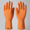 Luva de Látex Laranja P Sanro Plus CA 6110 Proteção Química e Mecânica