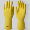 Luva de Látex Amarela P Sanro Top CA 40044 Proteção Química e Mecânica
