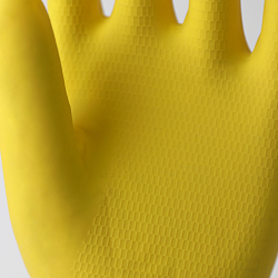 Luva de Látex Amarela P Sanro Top CA 40044 Proteção Química e Mecânica