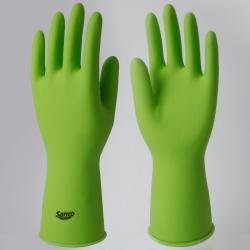Luva de Látex Verde P Sanro Top CA 40045 Proteção Química e Mecânica