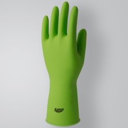Luva de Látex Verde P Sanro Top CA 40045 Proteção Química e Mecânica