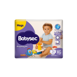 Fralda Babysec Premium Mega XG com 24 unidades - 11 a 14kg