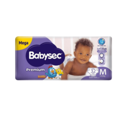 Fralda Babysec Premium Mega M com 32 unidades - 5 a 9,5kg