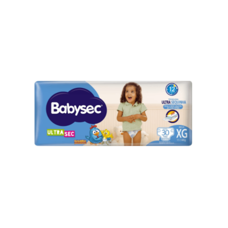 Fralda Babysec Ultrasec Mega XG com 30 unidades - 11 a 14kg