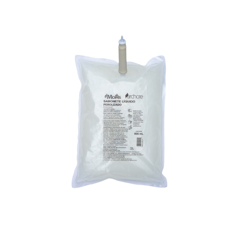 Sabonete Líquido Erva Doce Branco Perolado Mollis Archote Refil de 800ml