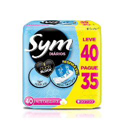 Absorvente Sym Proteção Diária com 40 unidades