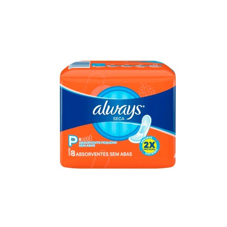 Absorvente Super Proteção Cobertura Seca com Abas Always 8 unidades