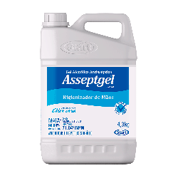 Álcool em Gel 70% Asseptgel Cristal 4,3kg