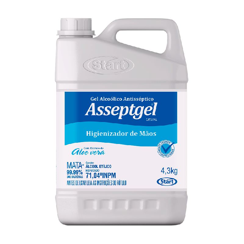 Álcool em Gel 70% Asseptgel Cristal 4,3kg