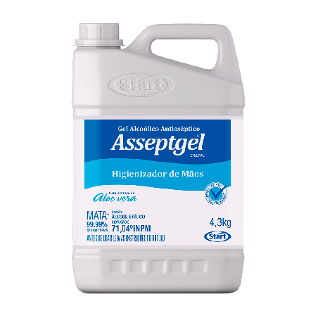 Álcool em Gel 70% Asseptgel Cristal 4,3kg