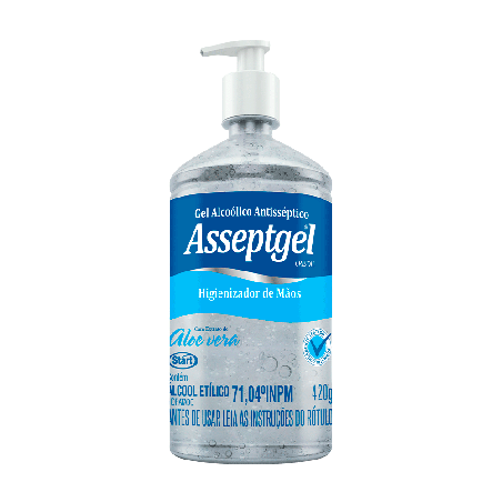Álcool em Gel 70% Asseptgel Cristal Pump 420g