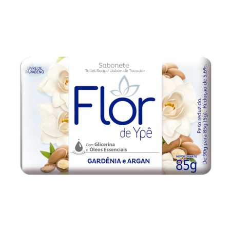 Sabonete Flor de Ypê Gardênia e Argan 85g 12 unidades
