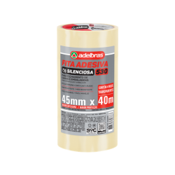 Fita Adesiva Transparente 45mm x 40m Silenciosa Adelbras