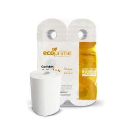 Papel Toalha Bobina Ecoprime 6 Rolos de 200 Metros