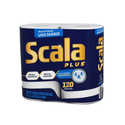 Papel Toalha Folha Dupla Scala Plus 120 folhas