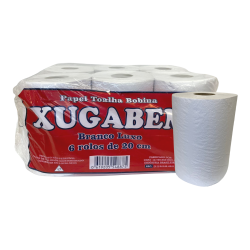 Papel Toalha Bobina Luxo 6 rolos de 20cm Xugabem
