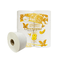 Papel Higiênico Rolão Folha Simples 100% Celulose Ouroppel 8 rolos de 300m