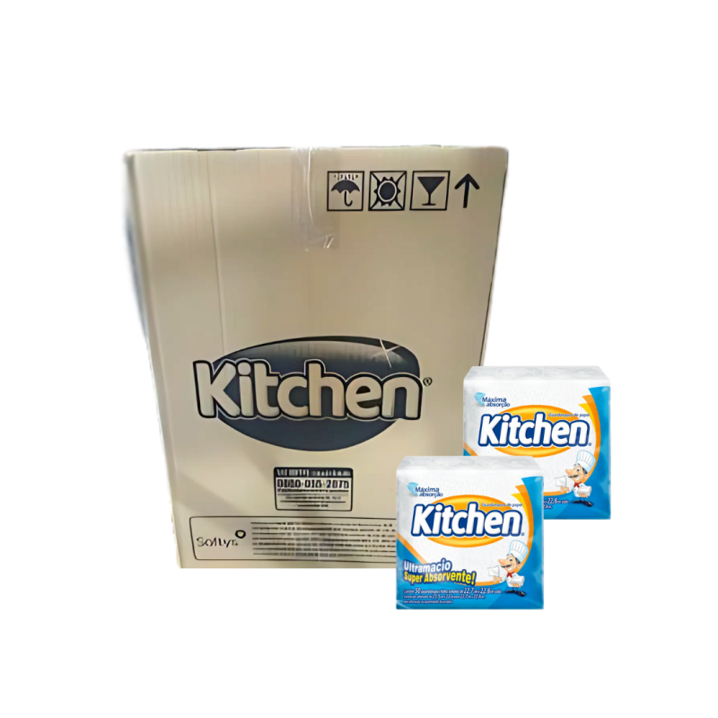 Guardanapo 22,7x22,8cm Folha Simples Kitchen Caixa com 4.800 folhas
