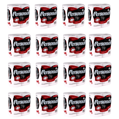 Papel Higiênico Folha Dupla Personal Vip 16 pacotes com 4 rolos de 30 metros