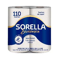 Papel Toalha para Cozinha Sorella Economic Pacote com 2 Rolos