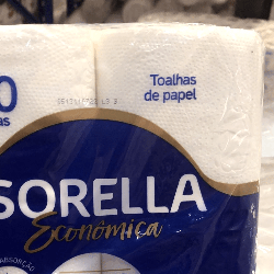 Papel Toalha para Cozinha Sorella Economic Pacote com 2 Rolos
