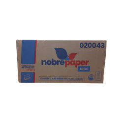 Papel Interfolha 100% Celulose 3 Dobras Folha Simples 2.400 folhas