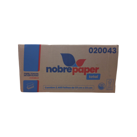 Papel Interfolha 100% Celulose 3 Dobras Folha Simples 2.400 folhas