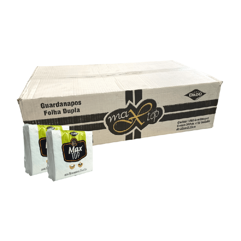 Guardanapo 32x33cm folha dupla Dadu Maxtop com 1.000 folhas