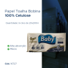Papel Toalha Bobina 100% Celulose Baby 6 rolos com 200m