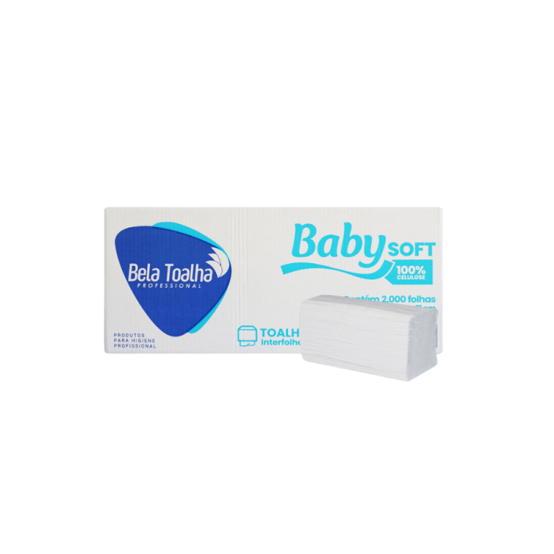 Papel Interfolha 100% Celulose Folha Simples Baby 2.000 folhas