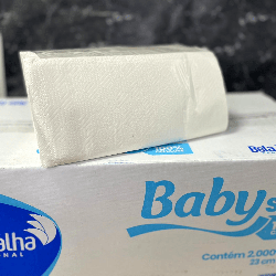 Papel Interfolha 100% Celulose Folha Simples Baby 2.000 folhas