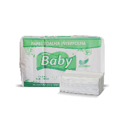 Papel Interfolha 2 Dobras Folha Simples 100% Celulose Baby 1.000 folhas