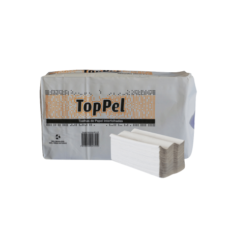 Papel Interfolha Folha Simples 2 Dobras 100% Celulose Toppel 700 folhas 19x21cm