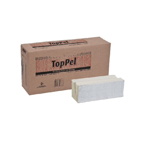 Papel Interfolha Branco 2 Dobras Folha Simples Toppel 19x21cm