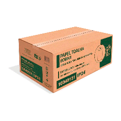 Papel Toalha Bobina 100% Celulose Ipel 6 rolos de 200m 24gr