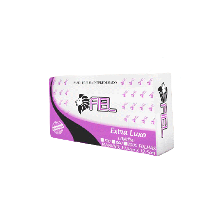 Papel Interfolha Folha Simples 2 Dobras 100% Celulose Fiel 1.000 folhas