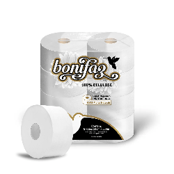Papel Higiênico Folha Simples 100% Celulose Institucional em Rolo Bonifaz 8 rolos de 500m